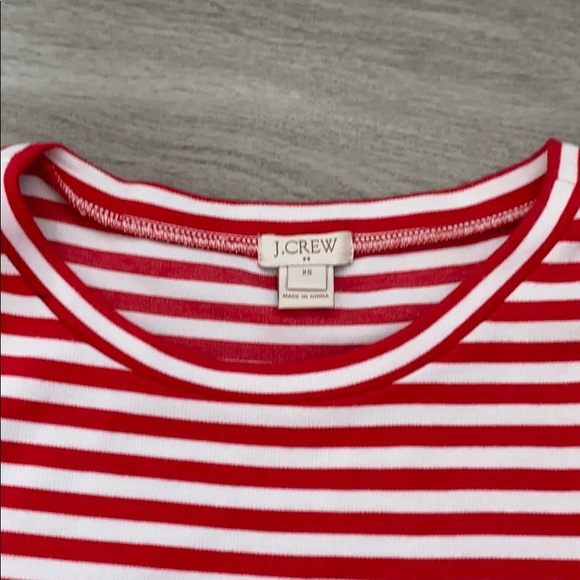 J. Crew Factory Red and White Striped Dress - Picture 2 of 8